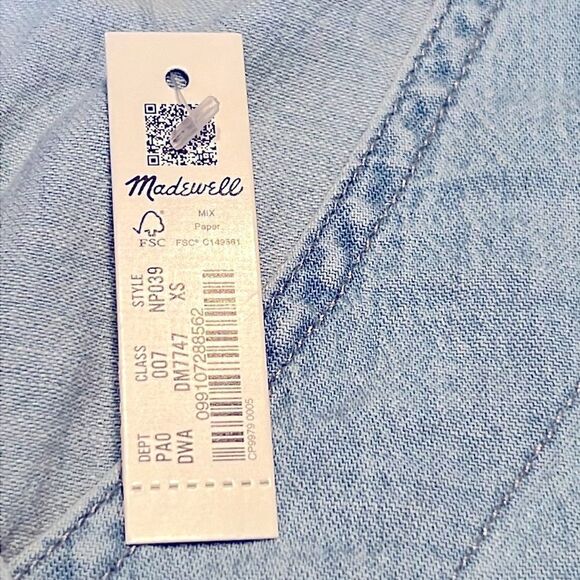 Madewell Pleated Short Sleeve Top XS - Picture 7 of 9